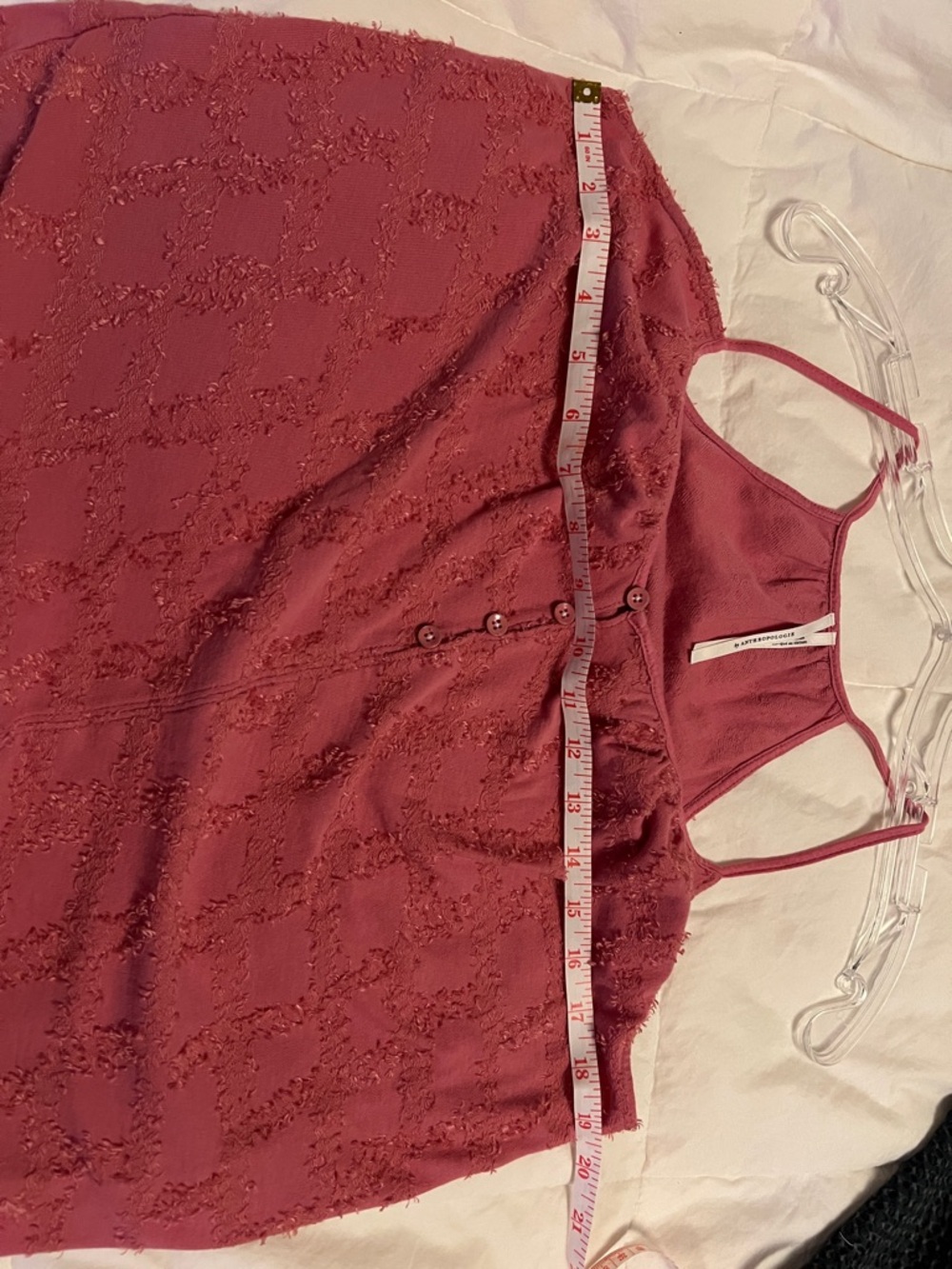 Anthropologie Kit Textured Button-Front Camisole (Pink) - Picture 4 of 9